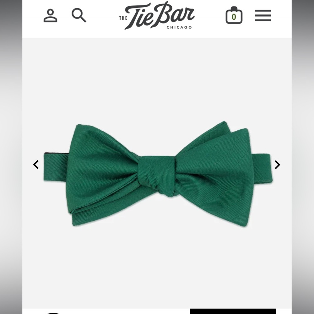 Hunter green Grosgain bow tie